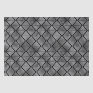 Elegant Silver Diamond Illusion Art Deco Pattern Tissue Paper