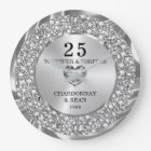 Elegant Silver Diamonds 25th Anniversary Large 