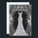 Elegant Silver Dress Womans 90th Birthday Party Invitation<br><div class="desc">Elegant Silver Dress Womans 90th Birthday Party Invitation

Variations to the invitation and matching items in our store</div>