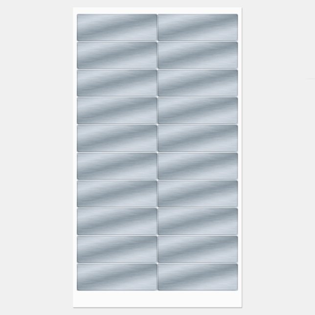 Elegant Silver Faux Brushed Metal (Sheet)