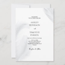 Elegant Silver Feather Wedding 