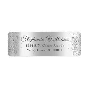 Elegant Silver Foil Glitter Sparkle Wedding