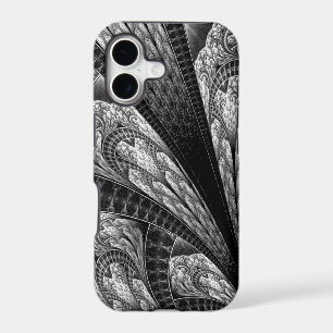 Elegant Silver Fractal Design Digital Art
