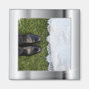 Elegant Silver Frame Magnet