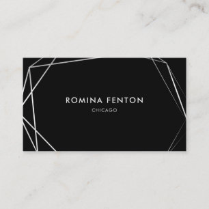 Elegant Silver Frames Modern Professional Business Card