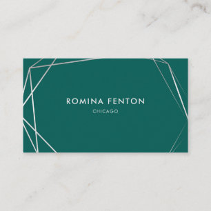 Elegant Silver Frames Modern Professional Business Card