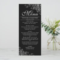 Elegant Silver Frills on Black Wedding