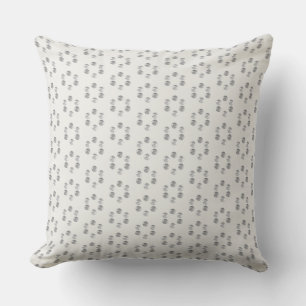 Elegant Silver Geometric Pattern Cushion