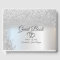 Elegant Silver Glitter Bokeh Hearts Drips Wedding 