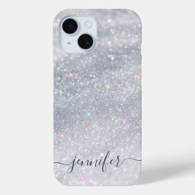 Elegant Silver Glitter  Case-Mate iPhone Case (Back)