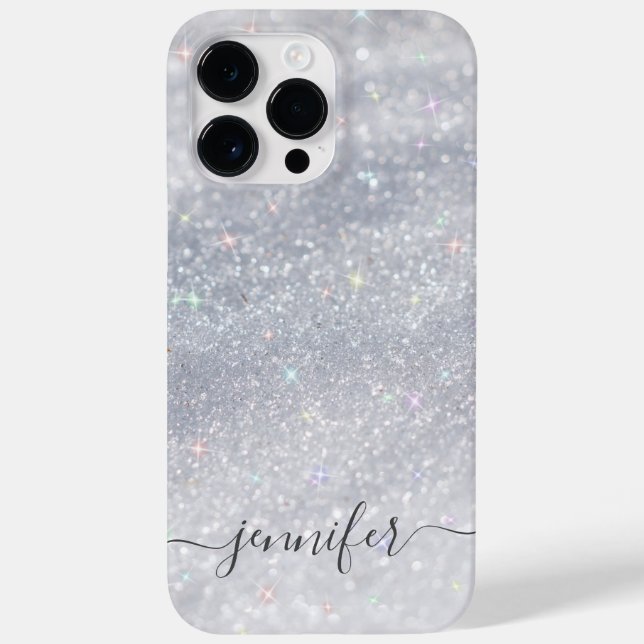 Elegant Silver Glitter  Case-Mate iPhone Case (Back)