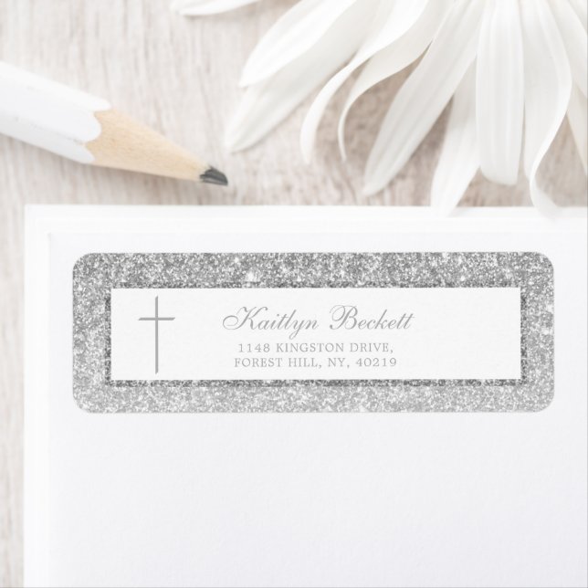 Elegant Silver Glitter Confirmation Or Baptism (Insitu)