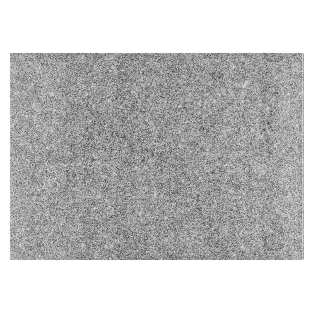 Elegant Silver Glitter Cutting Board (Front)