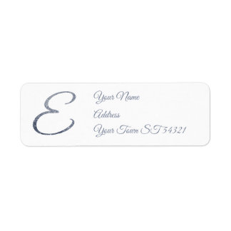 Elegant Silver Glitter Monogram E Personalised