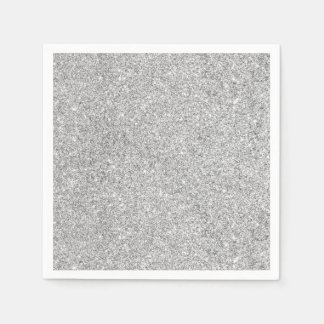 Elegant Silver Glitter Napkin