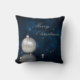 Elegant Silver Glitter Ornament - Pillow