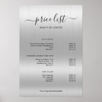 Elegant Silver Glitter Salon