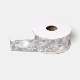 Elegant Silver Glitter Sparkle Glam Sequin Grosgrain Ribbon