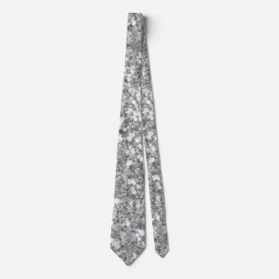 Elegant Silver Glitter Tie