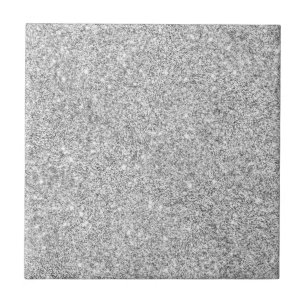 Elegant Silver Glitter Tile