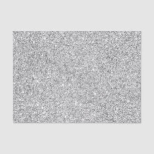 Elegant Silver Glitter Tissue Paper