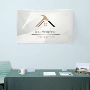 Elegant Silver & Golden Home Repair Real Estate Banner