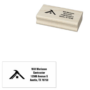 Elegant Silver & Golden Home Repair Real Estate Rubber Stamp