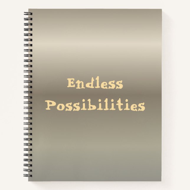 Elegant Silver Gradient Motivational Personalised Notebook (Front)