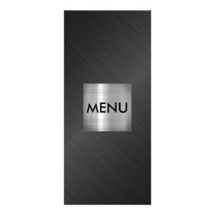 Elegant Silver Gray Black Menue Chic Rack Card