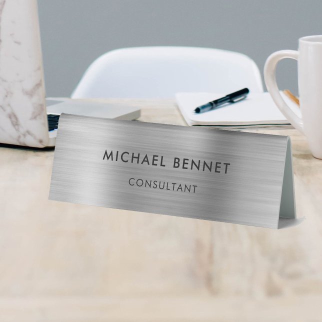 Elegant Silver Grey Metallic Professional Business (Creator Uploaded)