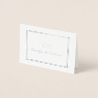 Elegant Silver & Grey Minimalist Monogram
