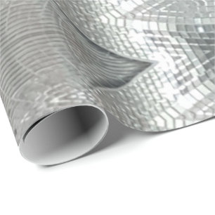 Elegant Silver Grey Mosaic Pattern Festive Chic Wrapping Paper