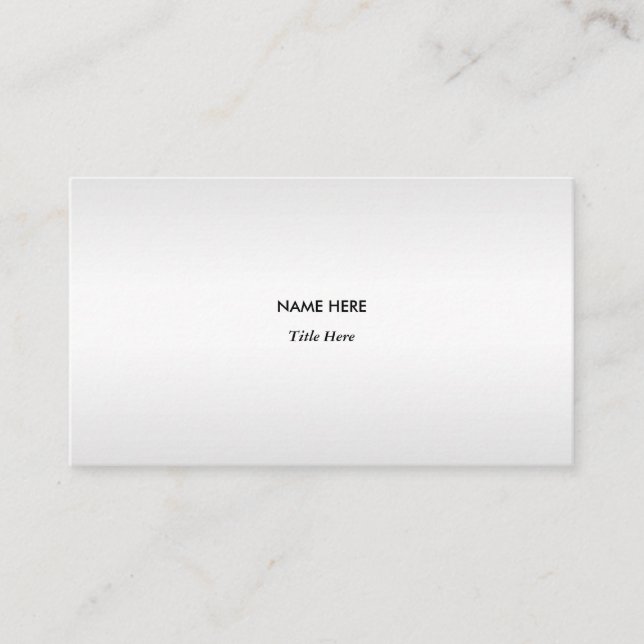 Elegant Silver Grey Shades Business Card (Front)