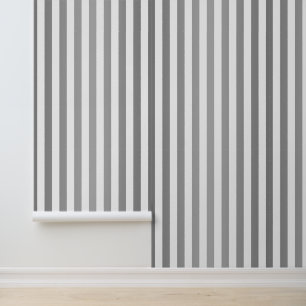 Elegant Silver Grey Striped Wallpaper