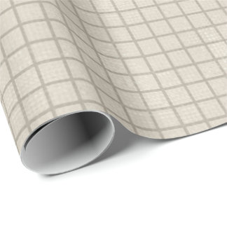 Elegant Silver Grid Premium Matte Wrapping Paper