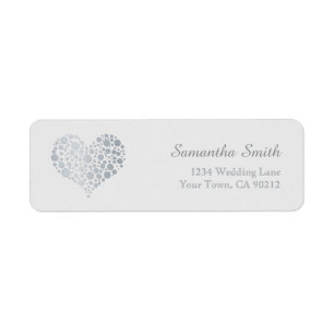 Elegant Silver Heart on Light Grey