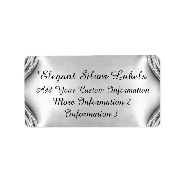 Elegant Silver Labels (Front)