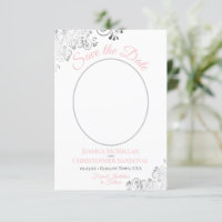 Elegant Silver Lace Photo Pink Grey White Wedding