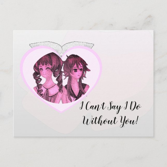 Elegant Silver Leaves Will You Be My Bridesmaid Postcard (Front)