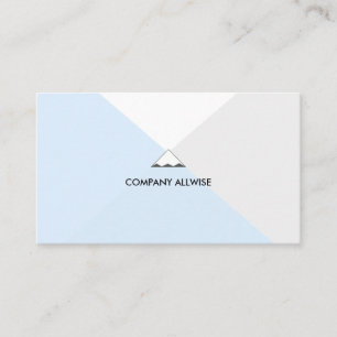 Elegant Silver, Light Blue & White Business Card