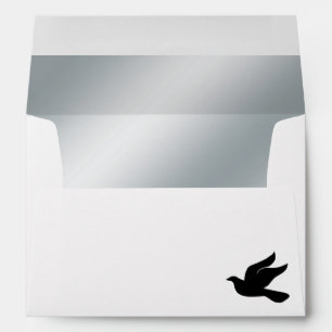 Elegant Silver Lined Wedding Envelope