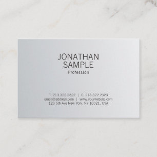 Elegant Silver Look Professional Minimalist Plain Business Card