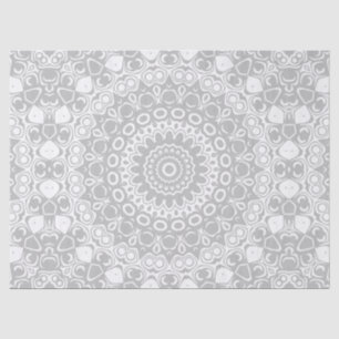 Elegant Silver Mandala Pattern Tissue Paper