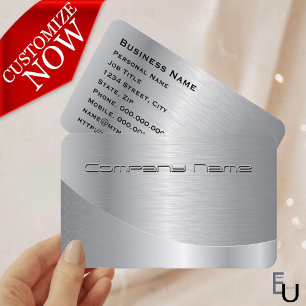 Elegant Silver Modern Corporate Business Card