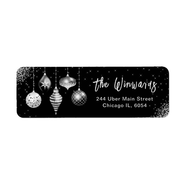 Elegant Silver Ornament Christmas (Front)