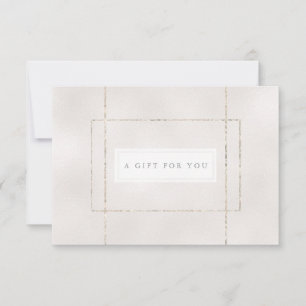 Elegant Silver Pearly Certificate Card