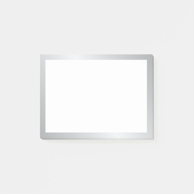 Elegant Silver Post-it Notes (Front)