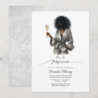 Elegant Silver Satin PJs & Prosecco Bridal Shower