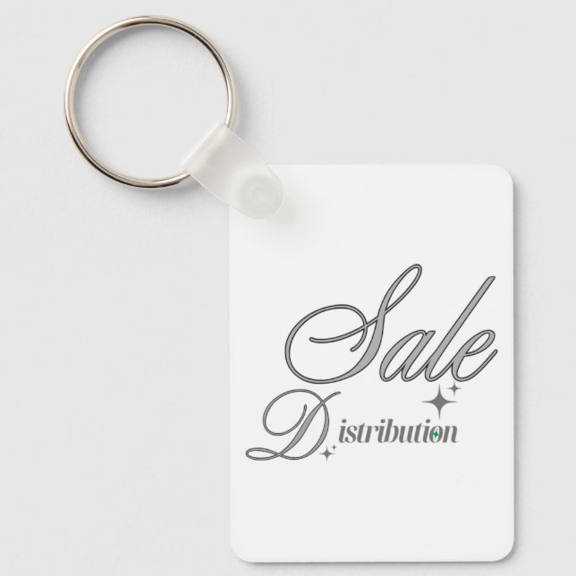 Elegant Silver Script Professional Keyring (Front)