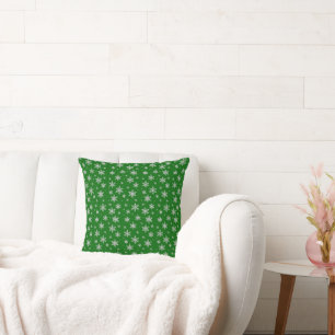 Elegant Silver Snowflake   Winter Holiday  Cushion